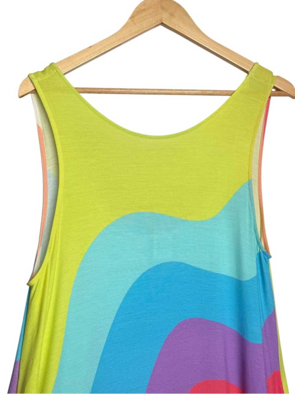 Mara Hoffman Rainbow Swim Beach Coverup Dress Size Medium Asymmetrical Hem Tunic - Picture 5 of 16